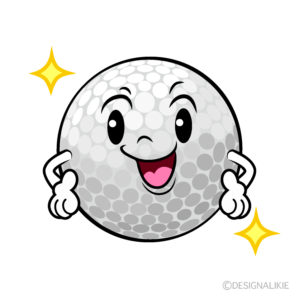 Cute Sparkling Golf Ball Clipart