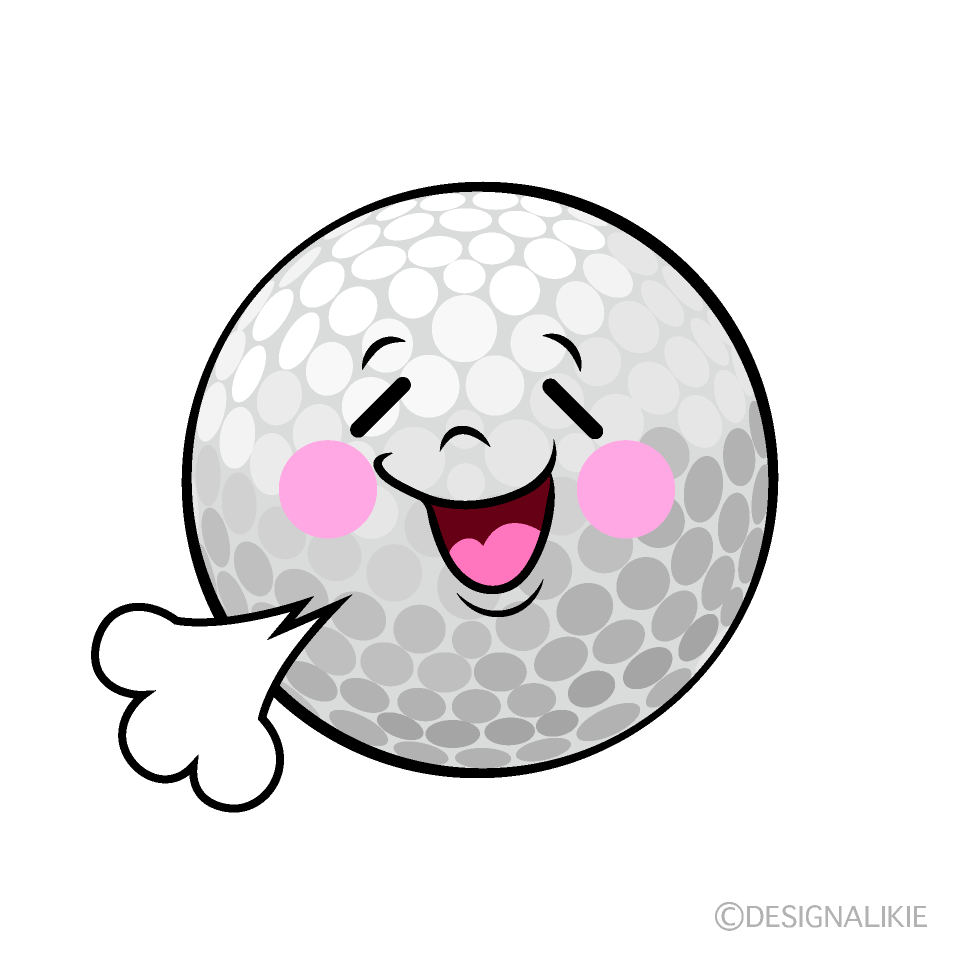 Cute Relaxing Golf Ball Clipart