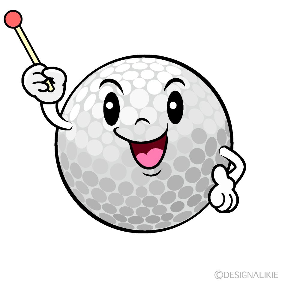 Cute Speaking Golf Ball Clipart