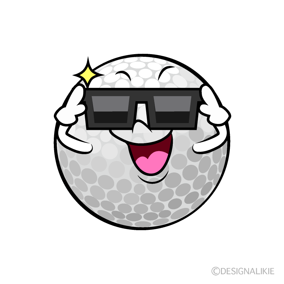 Cute Cool Golf Ball Clipart