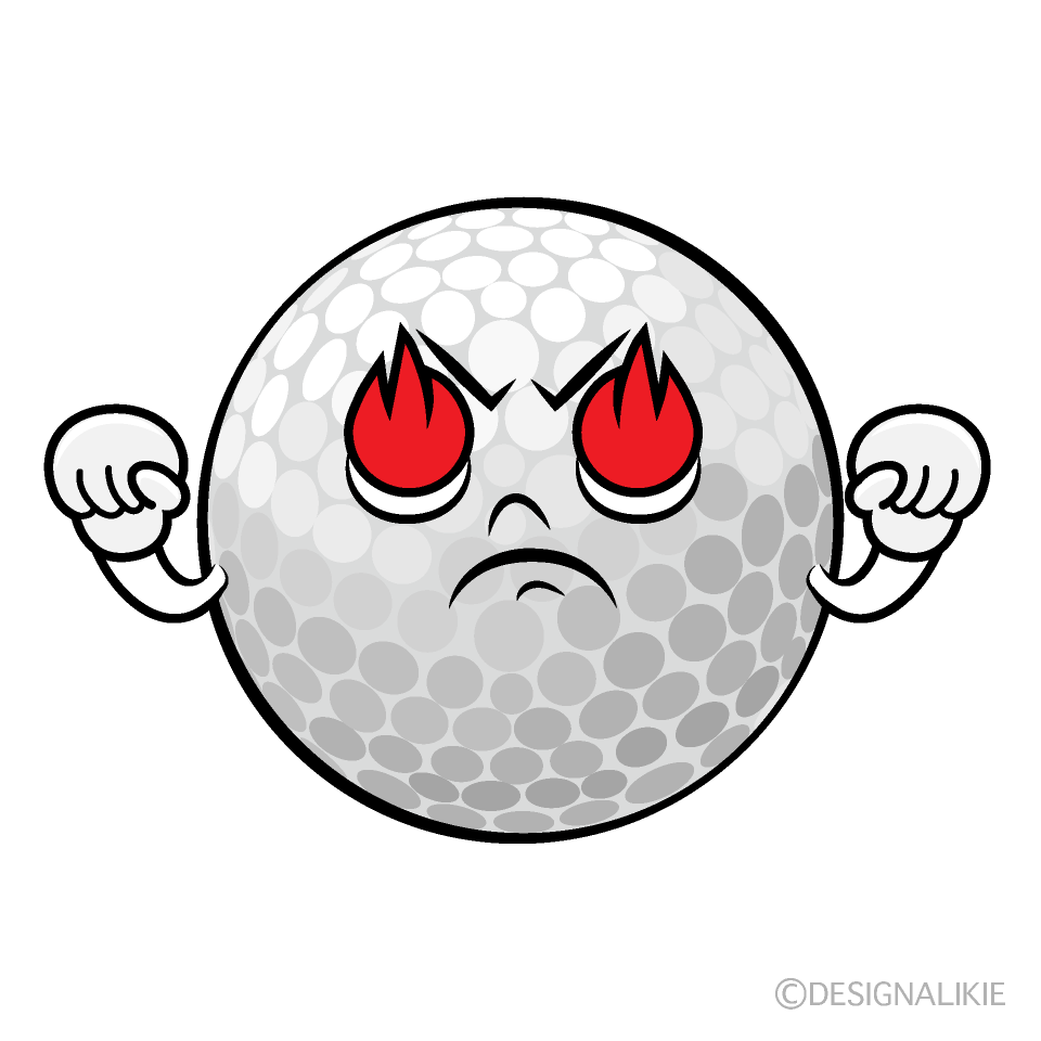 Cute Passionate Golf Ball Clipart