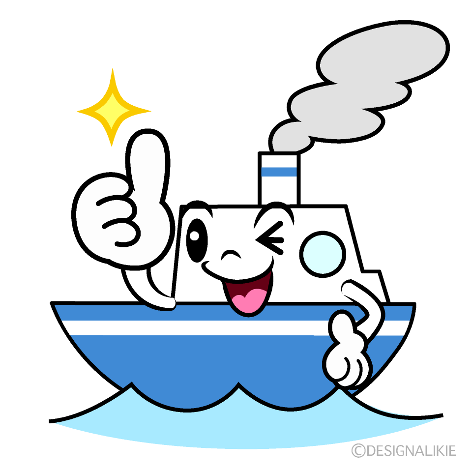 Cute Thumbs-up Ship Clipart