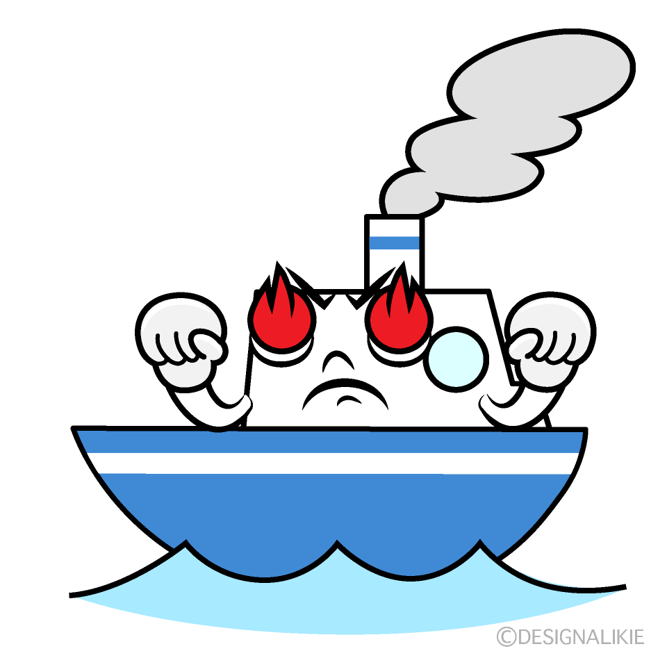 かわいい熱意の船イラスト