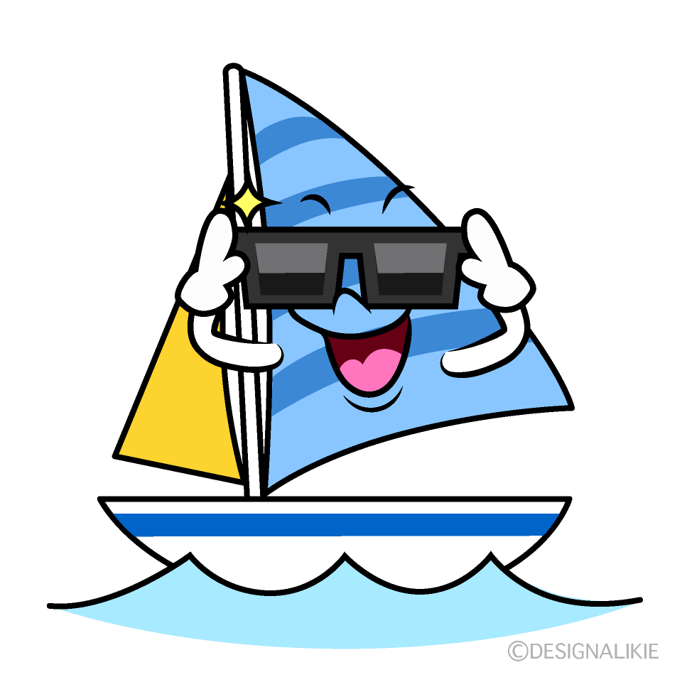 かわいいかっこいいヨットイラスト