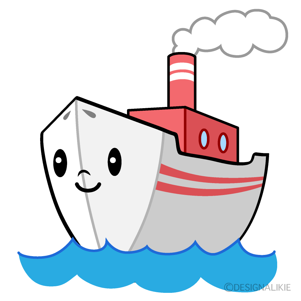かわいいフェリーイラスト