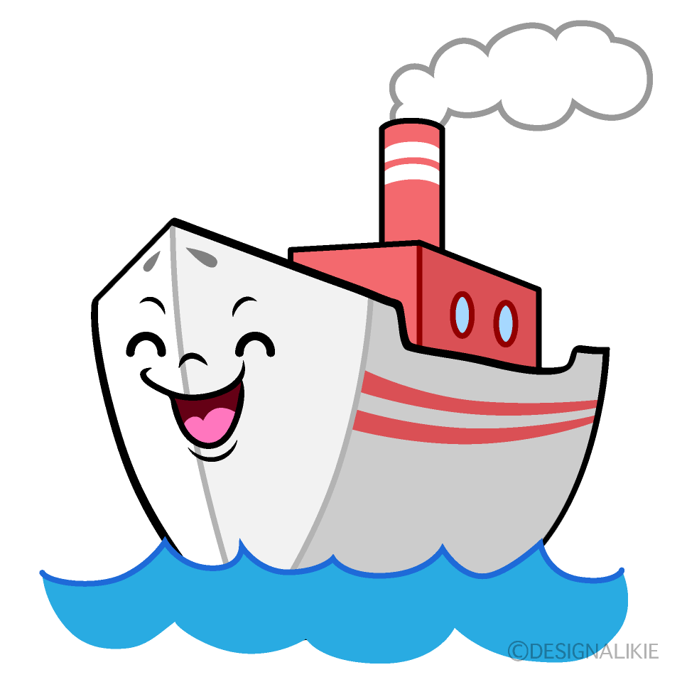 Cute Smiling Ferry Clipart