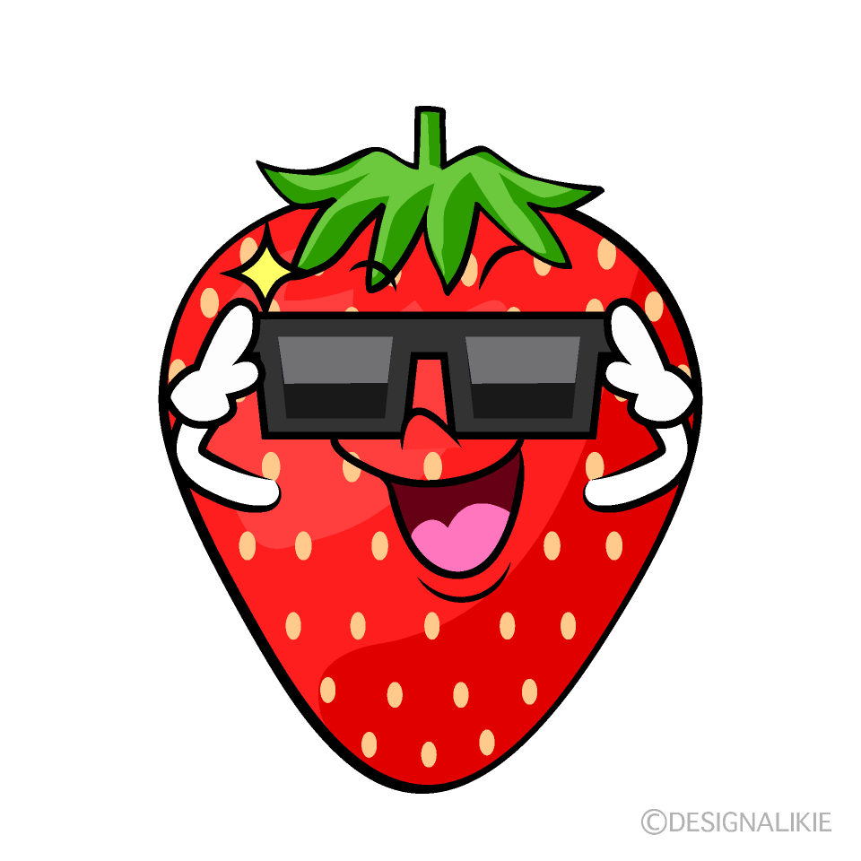 かわいいかっこいいイチゴイラスト