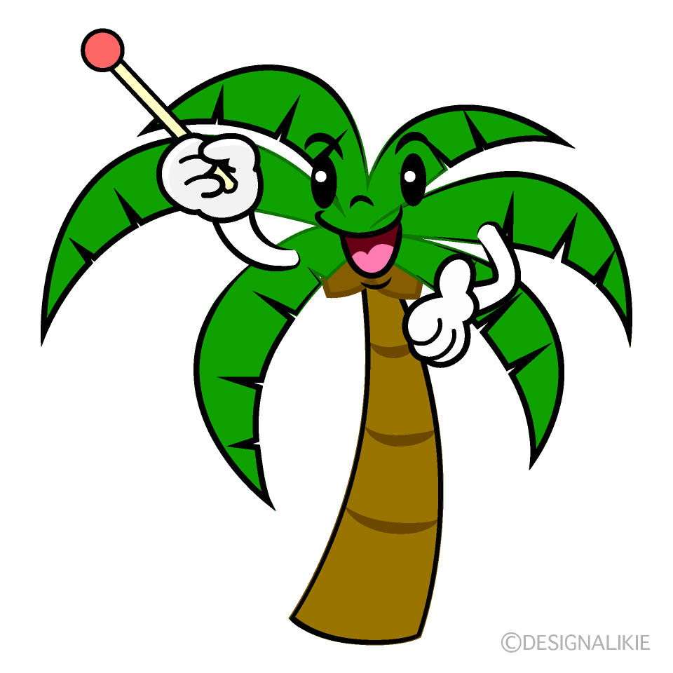 Cute Speaking Palm Tree Clipart
