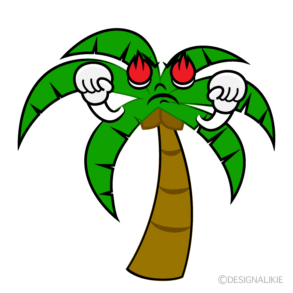 かわいい熱意のヤシの木イラスト