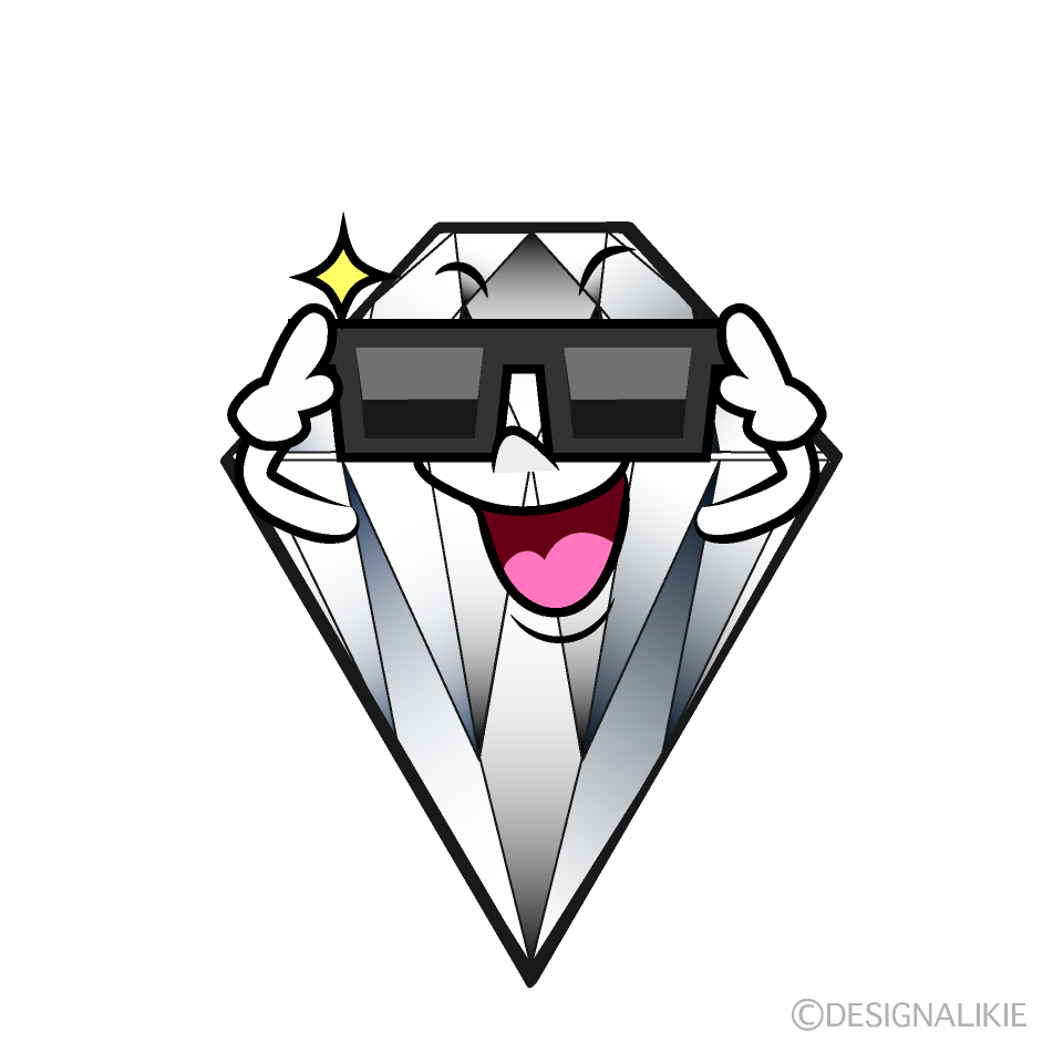 かわいいかっこいいダイヤモンドイラスト