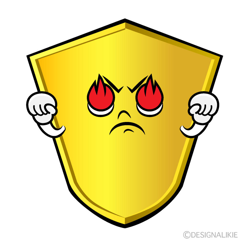 かわいい熱意の盾イラスト