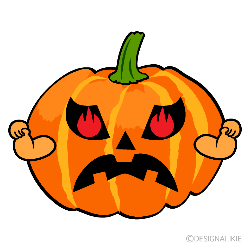 かわいい熱意のハロウィンかぼちゃイラスト