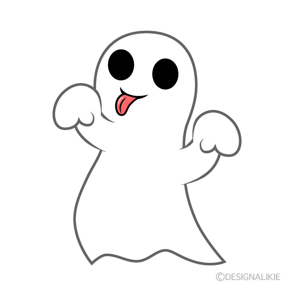 かわいい笑顔のゴーストイラスト