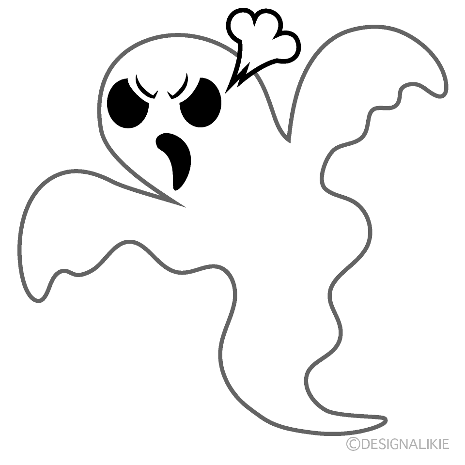 Cute Angry Ghost Clipart