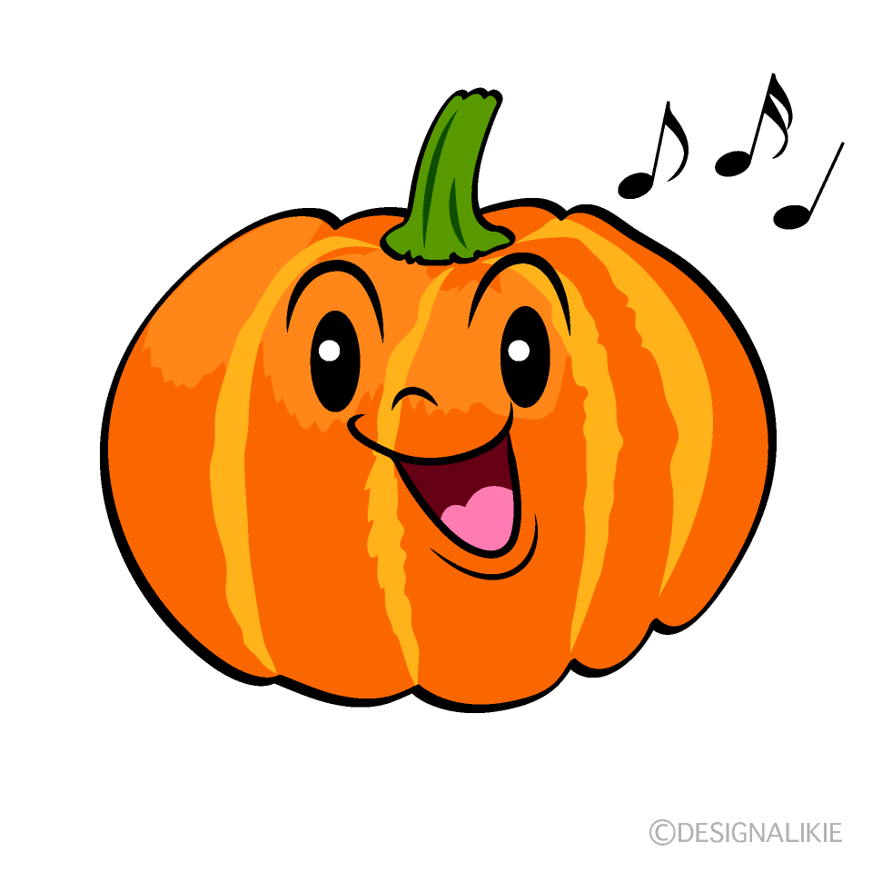 Cute Singing Pumpkin Clipart