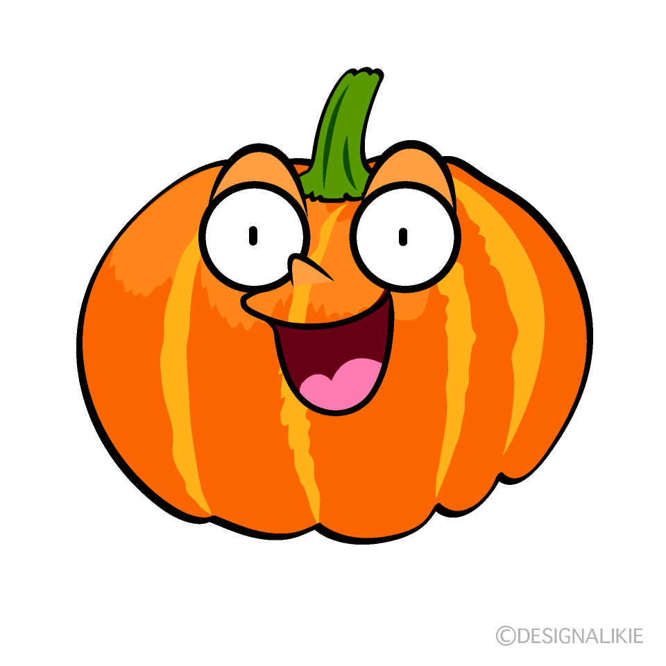 Cute Surprised Pumpkin Clipart