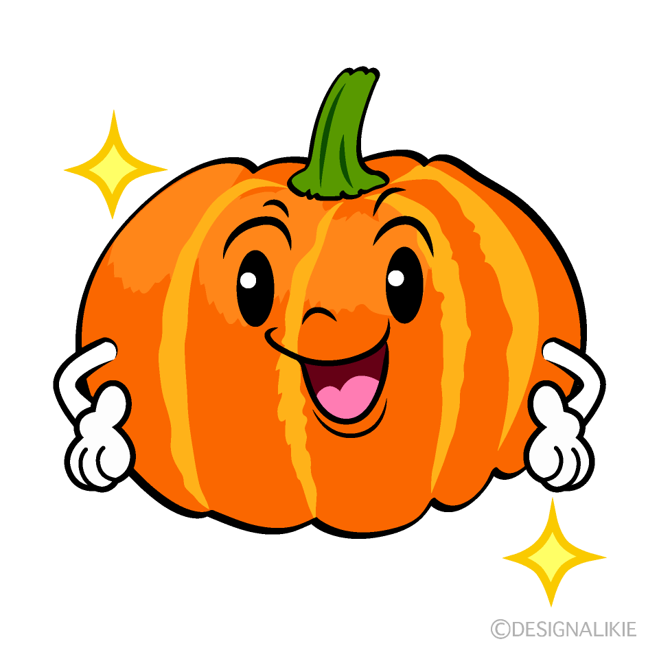 Cute Sparkling Pumpkin Clipart