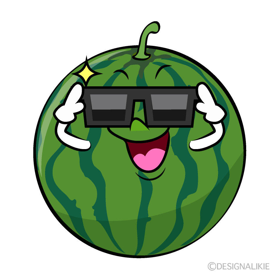 かわいいかっこいいスイカイラスト