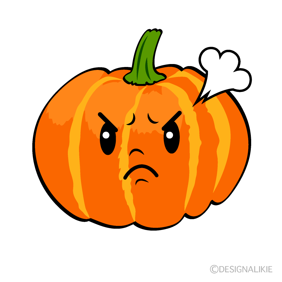 Cute Angry Pumpkin Clipart