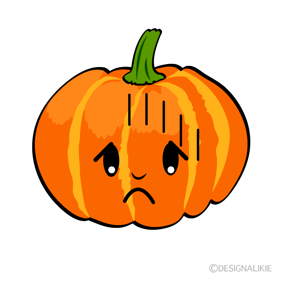 Cute Depressed Pumpkin Clipart