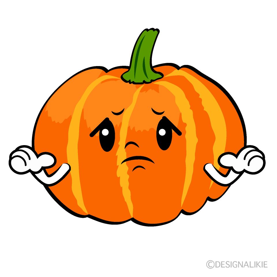 Cute Troubled Pumpkin Clipart
