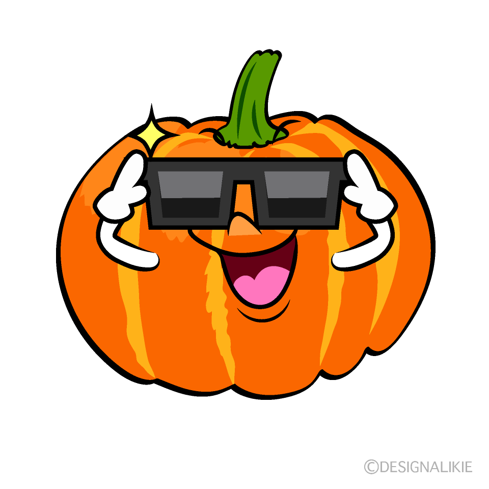 Cute Cool Pumpkin Clipart