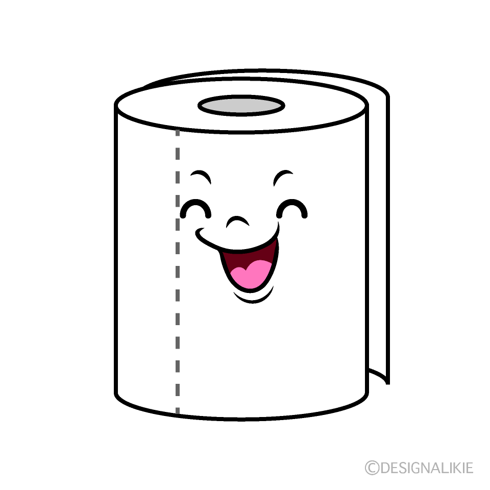 Cute Smiling Toilet Paper Clipart