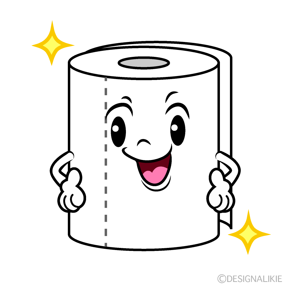 Cute Sparkling Toilet Paper Clipart