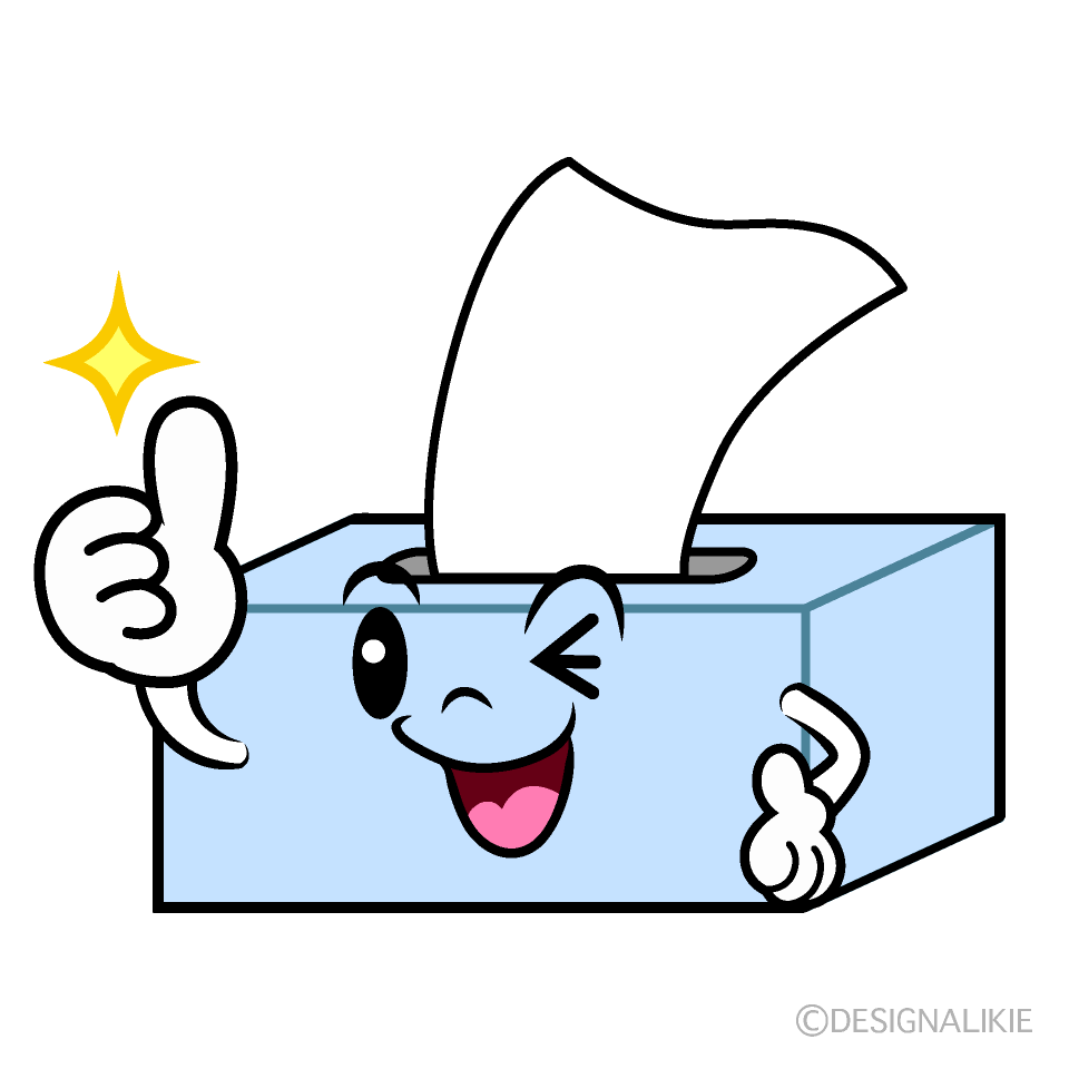 かわいいいいね！のティッシュイラスト