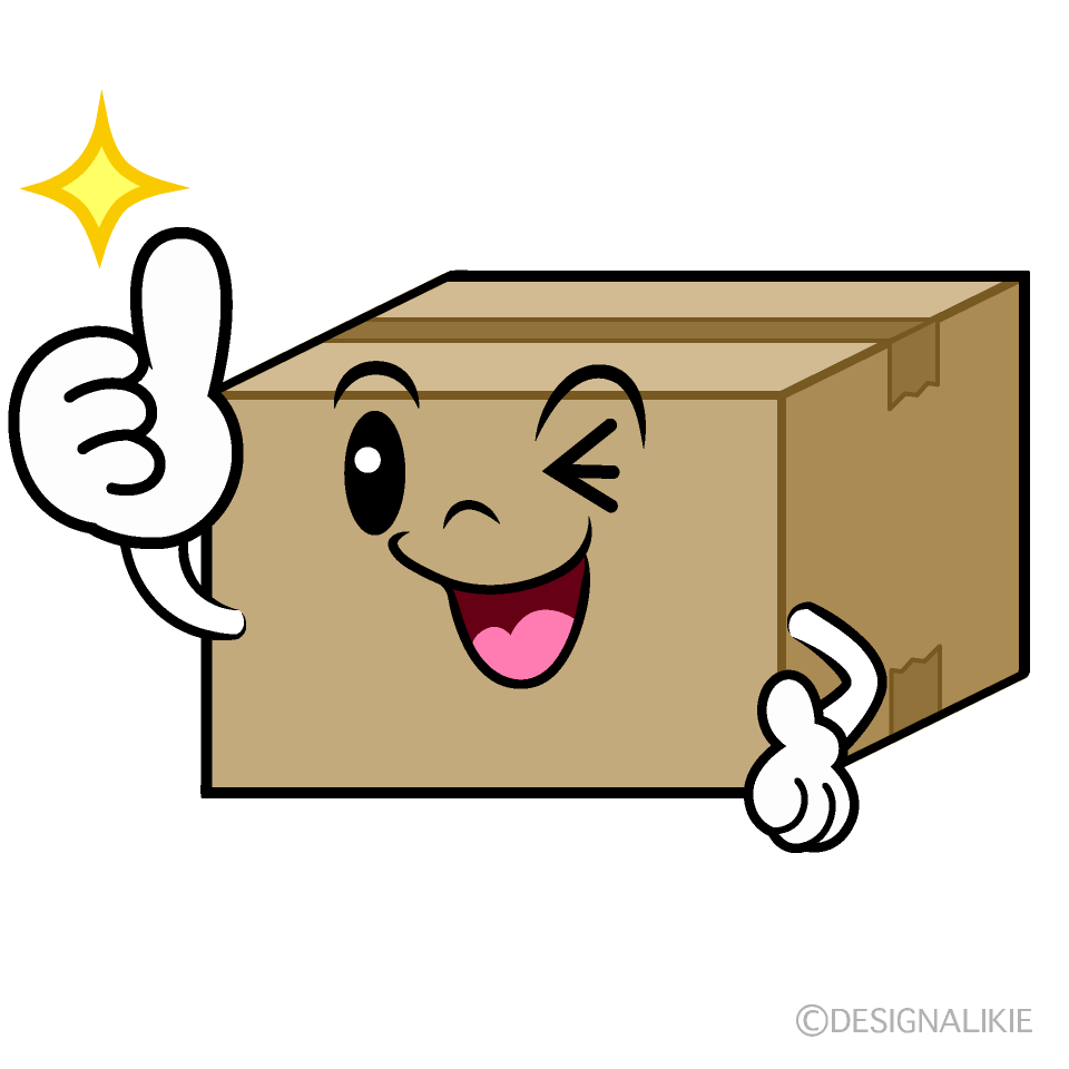 かわいいいいね！のダンボールイラスト