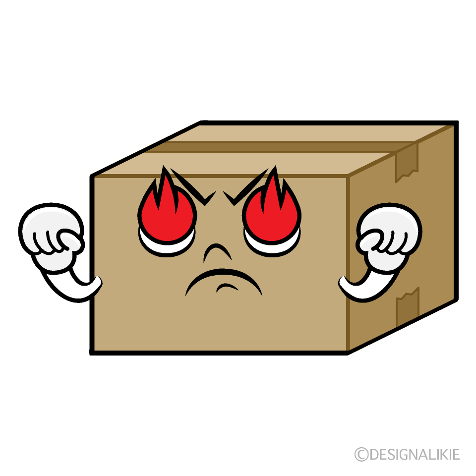 かわいい熱意のダンボールイラスト
