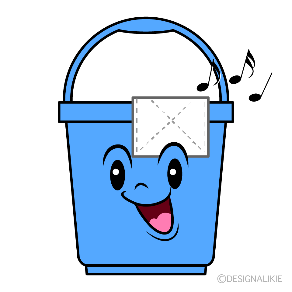 かわいい歌う掃除バケツイラスト