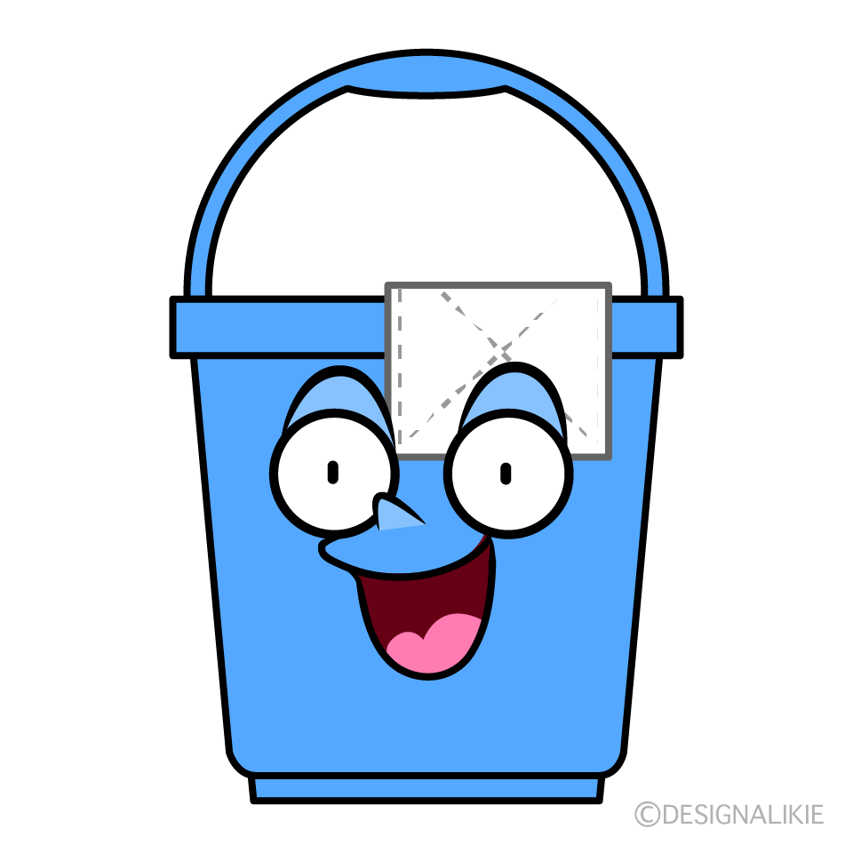 Cute Surprised Cleaning Bucket Clipart
