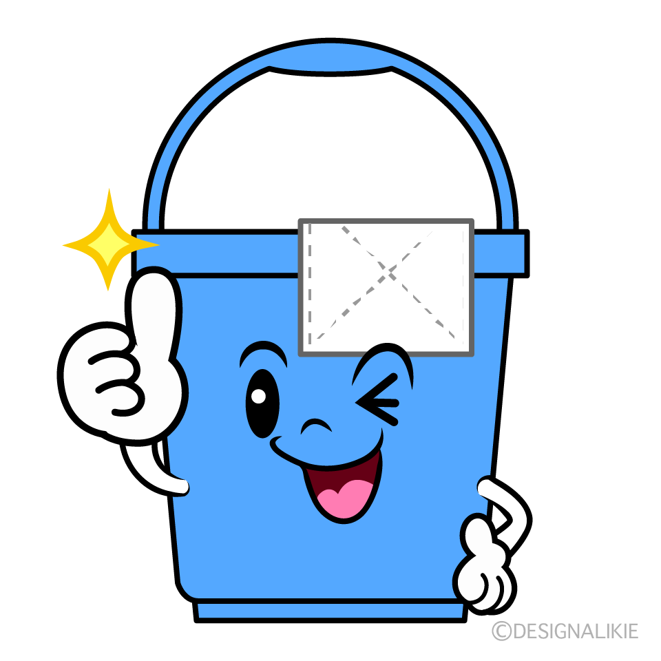 かわいいいいね！の掃除バケツイラスト
