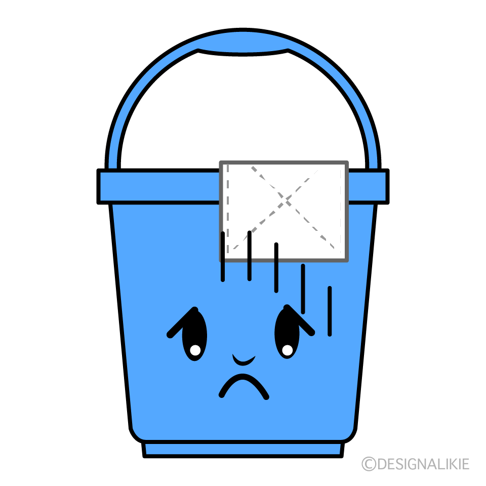 かわいい落ち込む掃除バケツイラスト