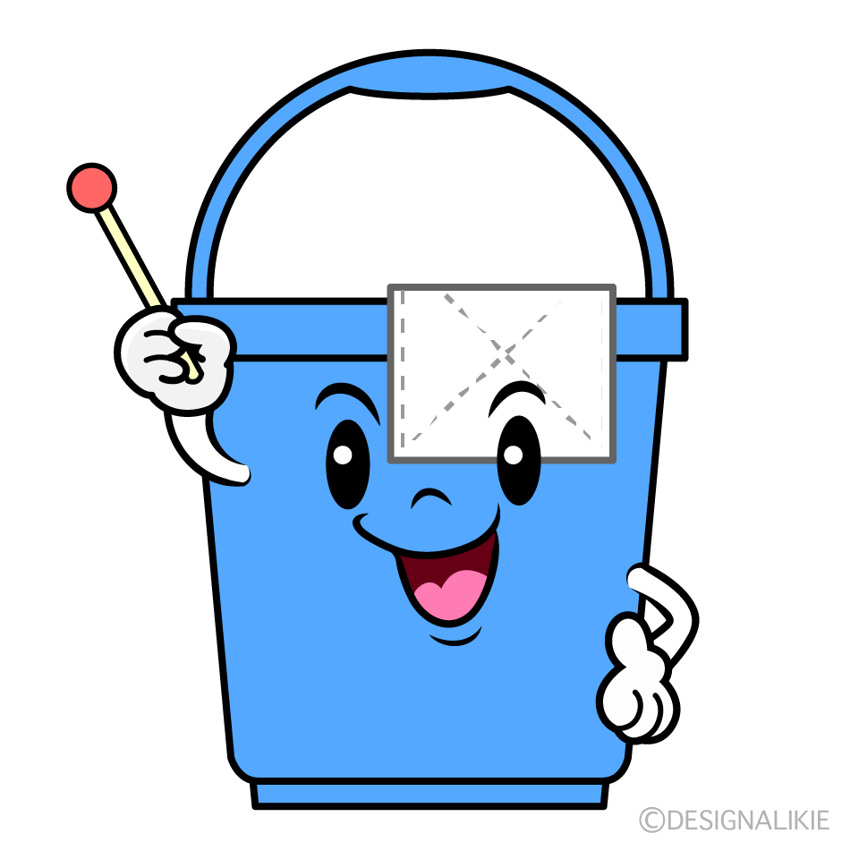 かわいい話す掃除バケツイラスト
