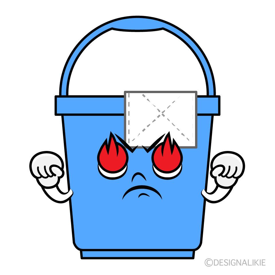 かわいい熱意の掃除バケツイラスト