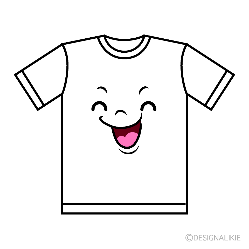 かわいい笑顔のTシャツイラスト