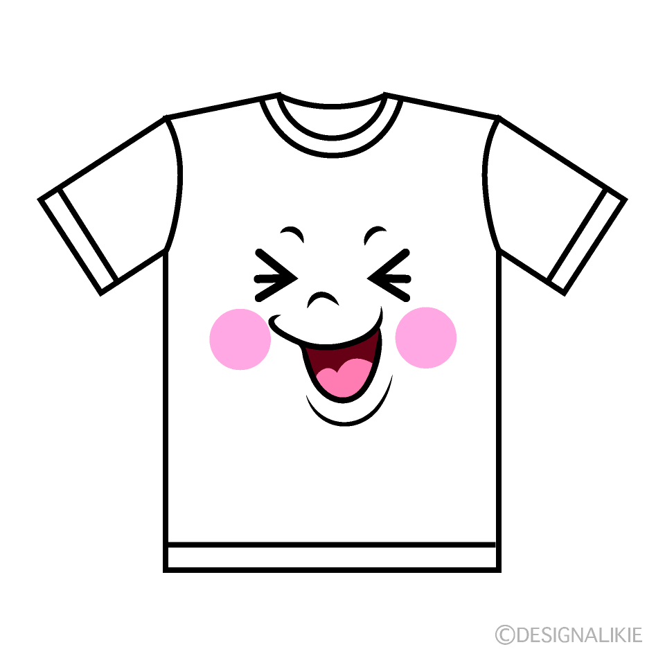 かわいい笑うTシャツイラスト