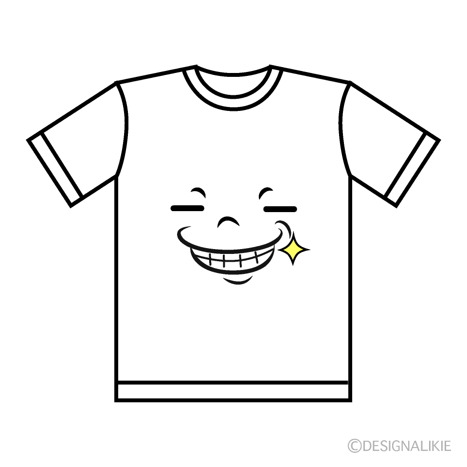 かわいいニヤリのTシャツイラスト