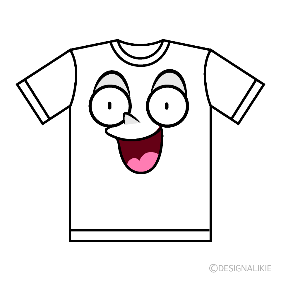 かわいい驚くTシャツイラスト
