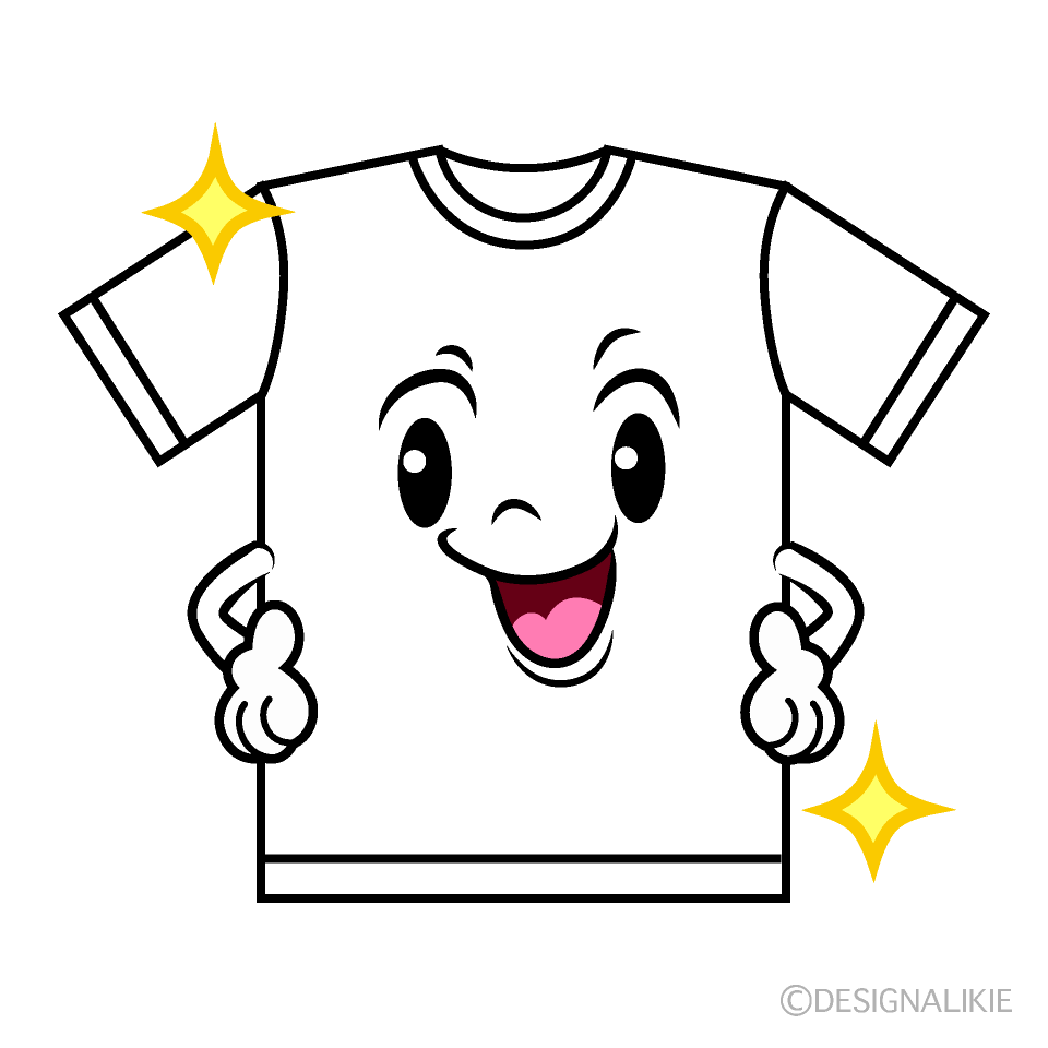 かわいい煌くTシャツイラスト
