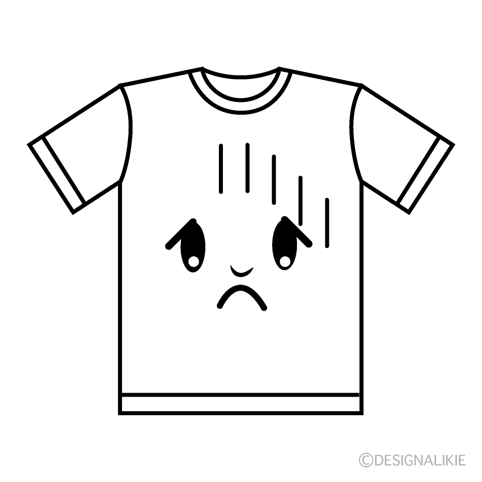 かわいい落ち込むTシャツイラスト