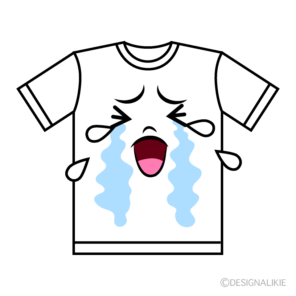 かわいい泣くTシャツイラスト