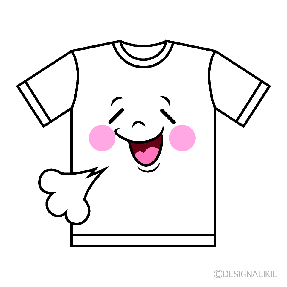 かわいいリラックスするTシャツイラスト