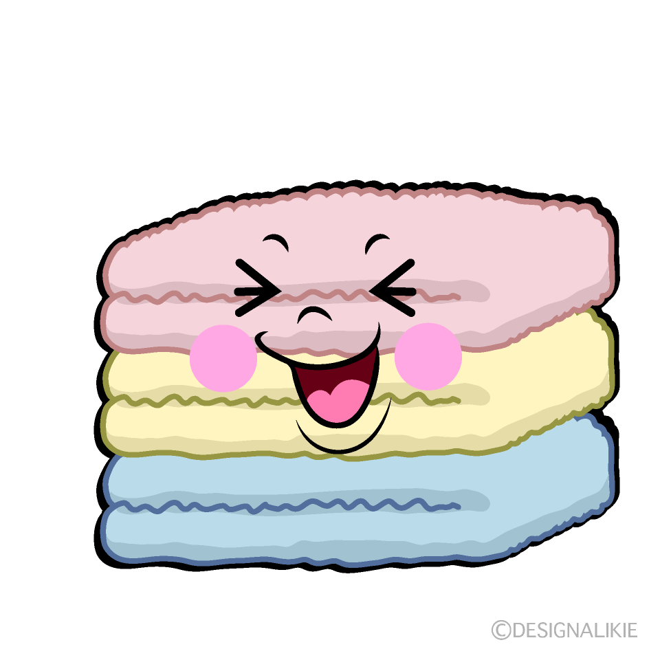 かわいい笑うタオルイラスト