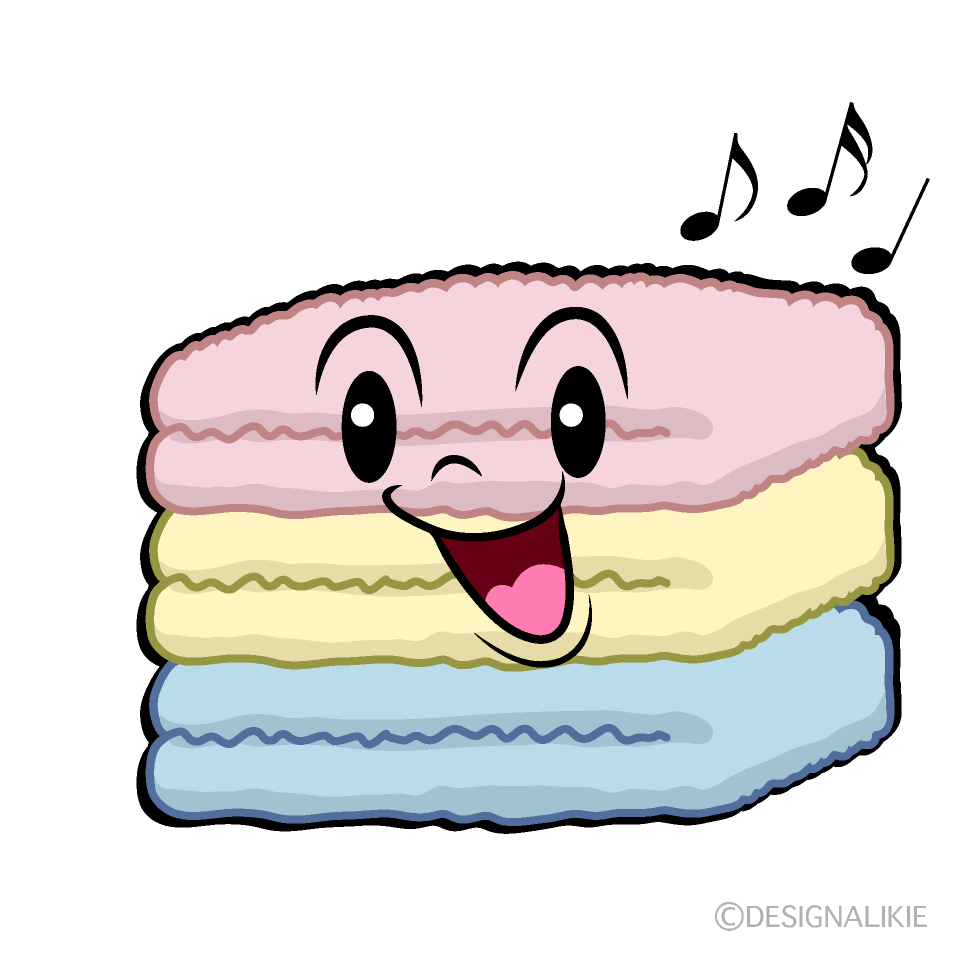 かわいい歌うタオルイラスト