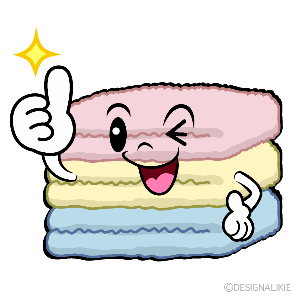 かわいいいいね！のタオルイラスト