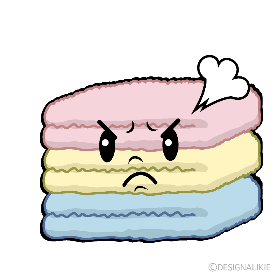 かわいい怒るタオルイラスト