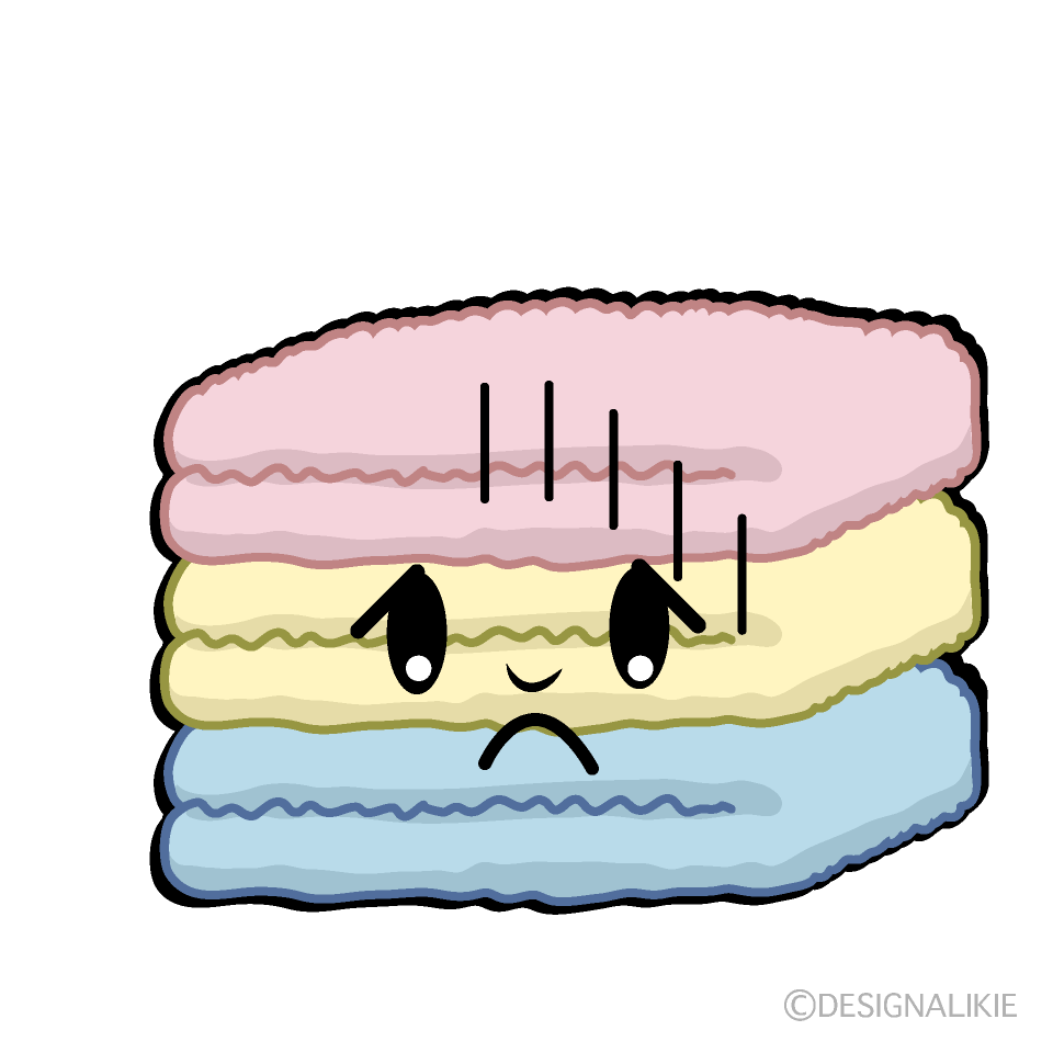 かわいい落ち込むタオルイラスト